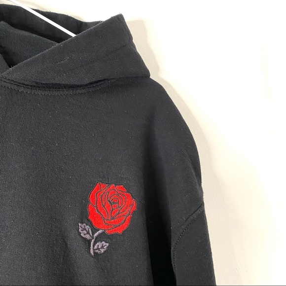 riot society Rose Patch Black Hoodie - Picture 4 of 7